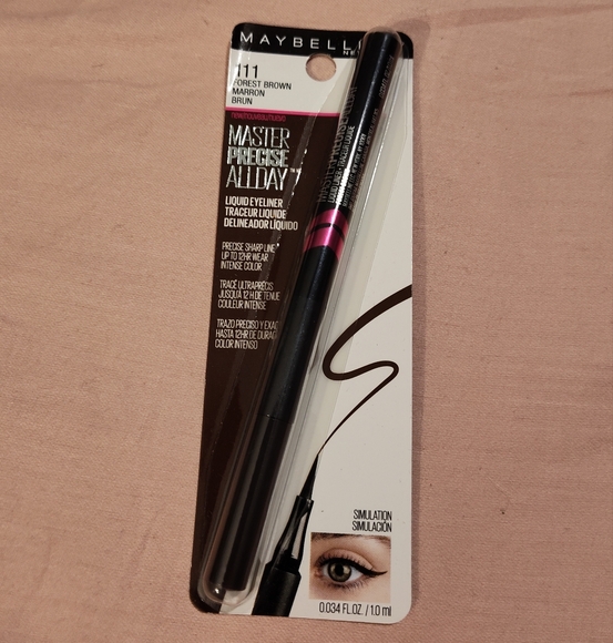 NWT! Maybelline MASTER PRECISE ALL DAY LIQUID EYELINER (Shade 111/Forest Brown) - Picture 1 of 6